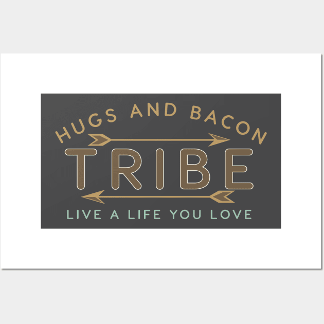 Hugs & Bacon Tribe Members 1 Wall Art by Caveman